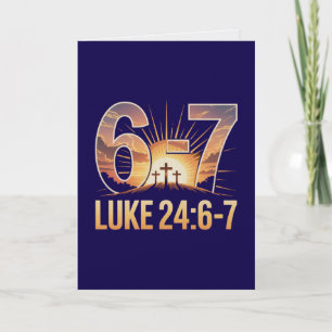 Lucas 24:6-7 Tarjeta de Pascua Salvador Resucitado