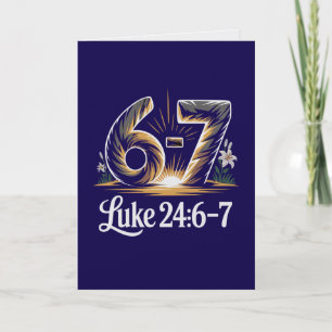 Lucas 24:6-7 Tarjeta de Pascua Salvador Resucitado