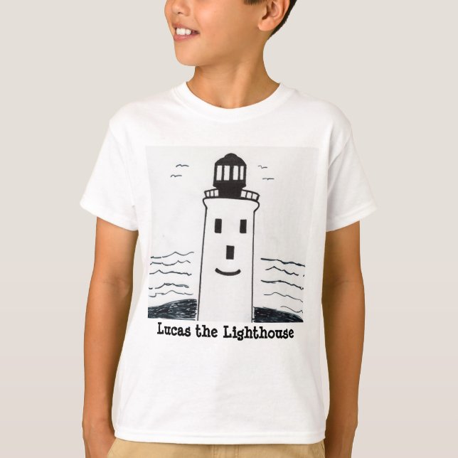 Lucas la camiseta del faro para niños y Chicas (Anverso)