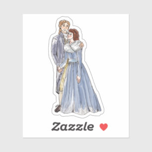 Lucas y Julia Personalizado-Cut Vinyl Pegatina