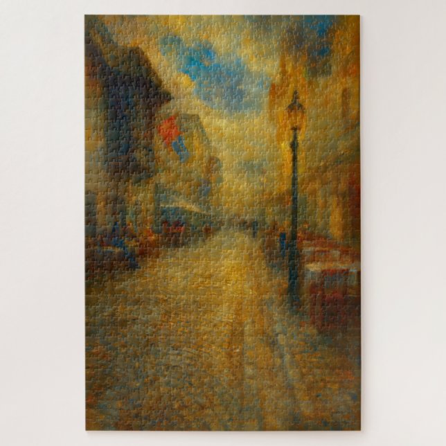Lucerna Suiza Ciudad Vieja Crepúsculo Rompecabezas (Vertical)