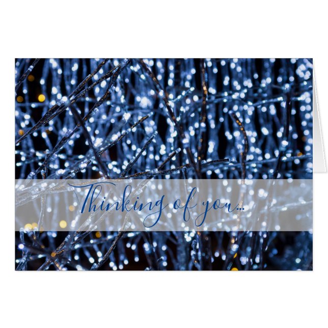 Luces Azules Resumen Pensamiento De Su Tarjeta (Anverso (Horizontal))