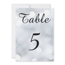 Luces Blancas Nieve Destello Número de Mesa Boda
