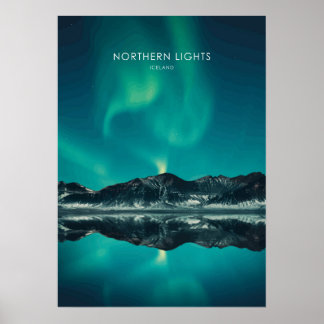 Luces boreales, arte de viaje de Islandia