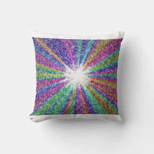 Luces brillantes almohada de poliéster tirador.