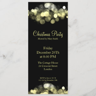 Luces brillantes de la elegante invitación a la fi
