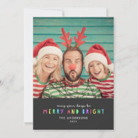 Luces brillantes en la tarjeta de vacaciones Slate