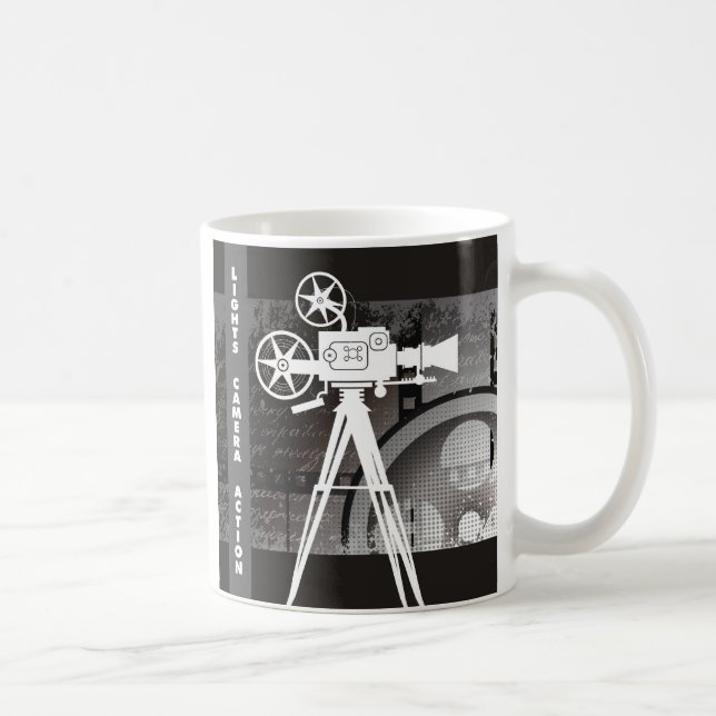 Luces, cámara, taza de café del tema de la (Derecha)