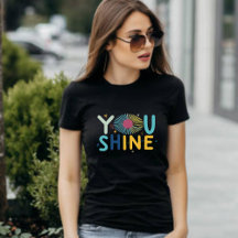 Luces camiseta minimal elegante para mujeres