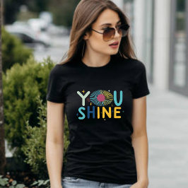 Luces camiseta minimal elegante para mujeres