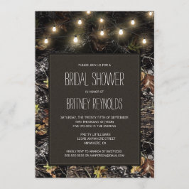 Luces + Caza Camo Invitaciones a la ducha de novia