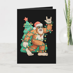 Luces de árbol de Navidad Bigfoot Sasquatch Santa