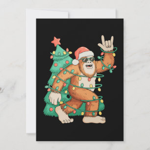 Luces de árbol de Navidad de Bigfoot Sasquatch San