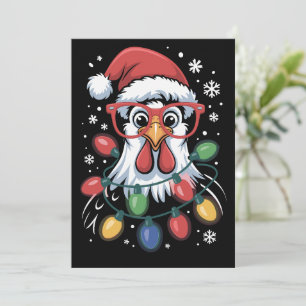 Luces de árbol de Navidad de granja de pollo Santa