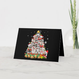Luces de árbol de Navidad de husky siberiano per