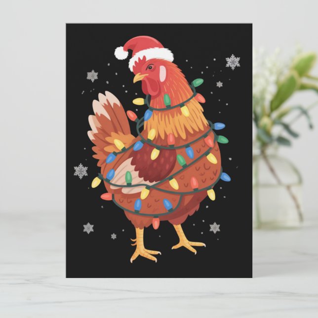 Luces de árbol de Navidad de pollo granja animal S (Anverso de pie)