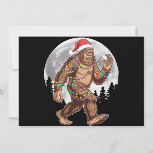 Luces de árbol de Navidad de Santa Bigfoot Navidad