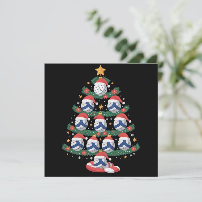 Luces de árbol de Navidad de voleibol jugador de d (Anverso de pie)