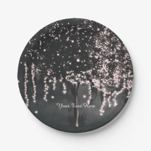 Luces de árbol musgosas para noche rústica platos