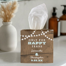 Luces de Barnwood Aqua Mini Cajas de tejidos Bodas