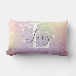 Luces de bokeo coloridas lanzan almohada