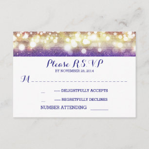 luces de cadena azules y doradas brillantes RSVP d