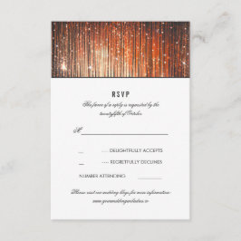 Luces de cadena coral y Boda dorado RSVP