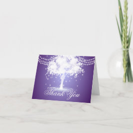 Luces de Cadena de Árbol Morado con Tarjetas de Ag