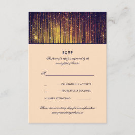 Luces de cadena de Boda Naval y Oro RSVP