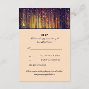 Luces de cadena de Boda Naval y Oro RSVP