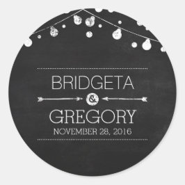 luces de cadena de pizarra adhesivos de boda