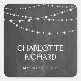 Luces de cadena en pegatinas personalizados de piz