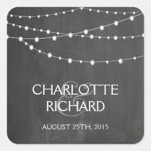 Luces de cadena en pegatinas personalizados de piz