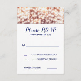 Luces de cadena glitz tarjetas RSVP de boda