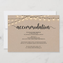 Luces de cadena Kraft, tarjeta adjunta de alojamie