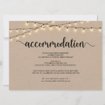 Luces de cadena Kraft, tarjeta adjunta de alojamie