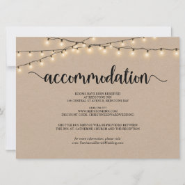 Luces de cadena Kraft, tarjeta adjunta de alojamie