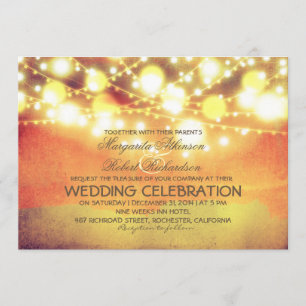 luces de cadena linternas invitación de boda brill