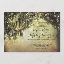 luces de cadena rústico árbol vintage invitaciones