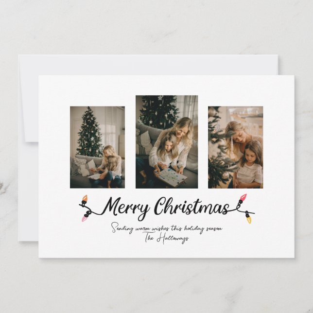 Luces de Cadena Simples 3 Fotos Navidad  (Anverso)