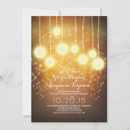 luces de cadena y farolillos invitaciones de bodas