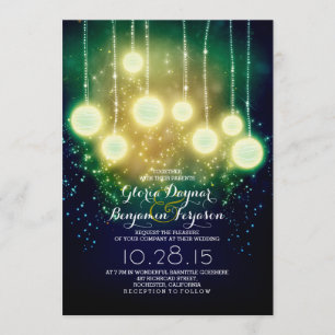 luces de cadena y lámparas de araña invitaciones d