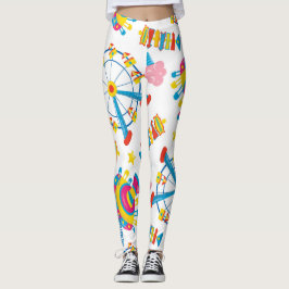 Luces de Carnaval: Leggings con Estampado de Rueda