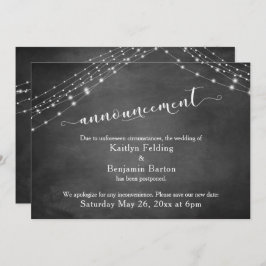 Luces de Chalkboard Invitación Boda pospuesta