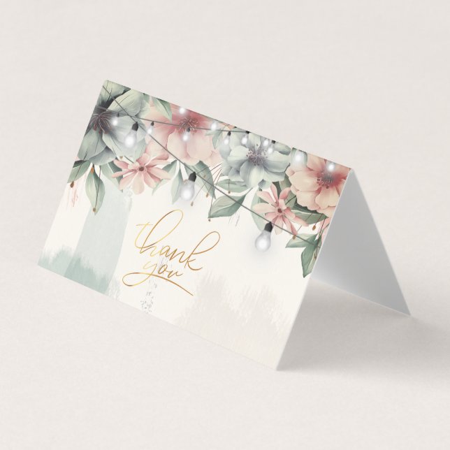 Luces de cuerda, Brote de pincel, Tarjeta Floral d (Anverso)
