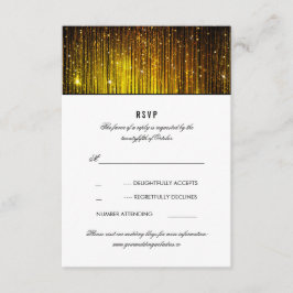Luces de cuerda de boda negras y doradas RSVP