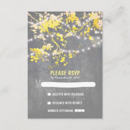 Luces de cuerda modernas tarjetas RSVP de boda rús