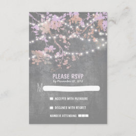 Luces de cuerda modernas tarjetas RSVP de boda rús
