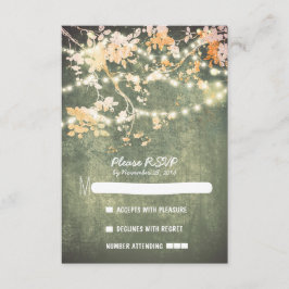 Luces de cuerda modernas tarjetas RSVP de boda rús