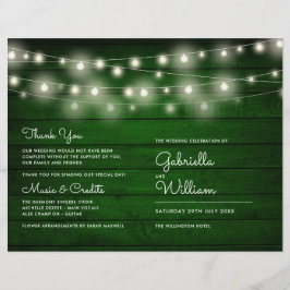 Luces de Cuerda Programa de Boda de Madera Verde R